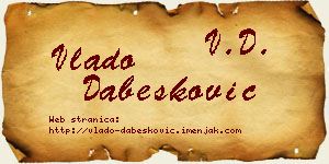 Vlado Dabesković vizit kartica